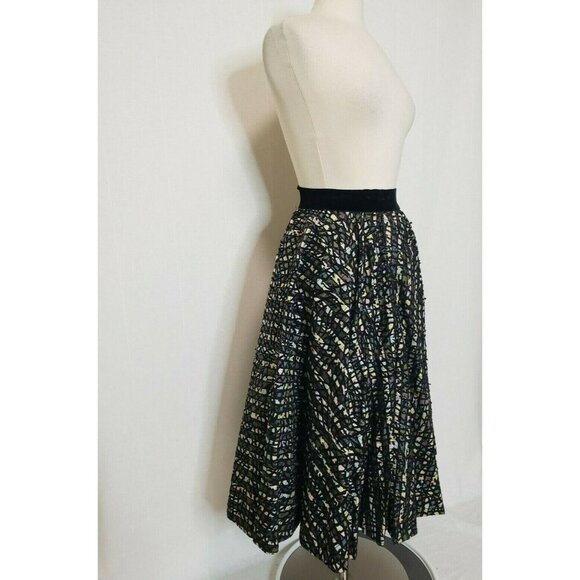 Vintage 50s Atomic Joe Davidson Originals Circle Skirt MidCentury Flocked - Picture 5 of 12